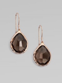 From the Rock Candy® Collection. Rich smokey quartz stones in 18k gold and sterling silver with a warm 18k rose goldplating. Smokey quartz18k gold and sterling silver with 18k rose goldplatingDrop, about 1¼Hook backImported 