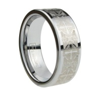 8mm Triton Men's Tungsten Carbide Ring Comfort Fit Laser Etched Cross Band 8mm Triton Men's Tungsten Carbide Ring Comfort Fit Laser Etched Cross Band