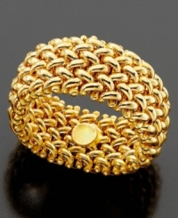 Add rich elegance to your digits. Versatile 14k gold ring boasts a clever woven mesh design. Size 7. Add rich elegance to your digits. Versatile 14k gold ring boasts a clever woven mesh design. Size 7.