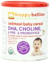 Happy Bellies Organic Baby Cereals with DHA Plus Pre and Probiotics, Oatmeal, 7-Ounce Canisters (Pack of 6)