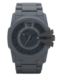 Industrial-strength design meets precise detail on this edgy Diesel watch. Industrial-strength design meets precise detail on this edgy Diesel watch.
