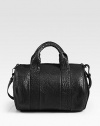 Sumptuous pebble-grain lambskin, styled in a roomy top-handle carryall with matte black hardware.Double top handles, 5 dropAdjustable shoulder strap, 13¼-13½ dropTop zip closureProtective metal feetOne inside zip pocketFully lined12W X 11H X 9DImported