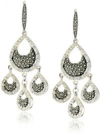 Judith Jack Sterling, Marcasite and Crystal Chandelier Drop Earrings Judith Jack Sterling, Marcasite and Crystal Chandelier Drop Earrings