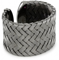 Roberto Coin Fifth Season Black Silver Large Cuff Bracelet Roberto Coin Fifth Season Black Silver Large Cuff Bracelet