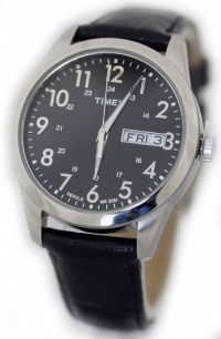 Timex Men's T2N107 Elevated Classics Dress Black Leather Strap Watch Timex Men's T2N107 Elevated Classics Dress Black Leather Strap Watch