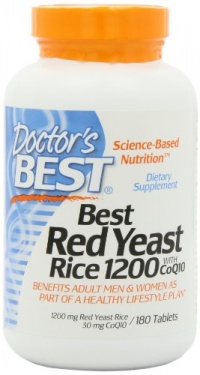 Doctor's Best Best Red Yeast Rice 1200 mg with Coq10, 180-Count Doctor's Best Best Red Yeast Rice 1200 mg with Coq10, 180-Count