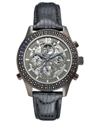 Watch time fly with this captivating automatic timepiece from GUESS.