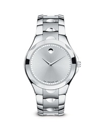 Sleek stainless steel Sport watch with silver soleil Museum® dial with new minute reflector ring. Features a scratch-resistant sapphire crystal. Sleek stainless steel Sport watch with silver soleil Museum® dial with new minute reflector ring. Features a scratch-resistant sapphire crystal.