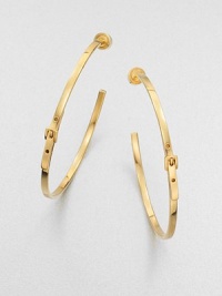 A classic hoop design with a chic buckle detail. Ion-plated steelLength, about 2.25Post backImported A classic hoop design with a chic buckle detail. Ion-plated steelLength, about 2.25Post backImported