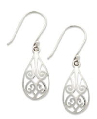 A pattern develops into something truly elegant from Giani Bernini. Its teardrop earrings, set in sterling silver, feature a stunning filigree design for added appeal. Approximate drop: 1-1/2 inches. A pattern develops into something truly elegant from Giani Bernini. Its teardrop earrings, set in sterling silver, feature a stunning filigree design for added appeal. Approximate drop: 1-1/2 inches.