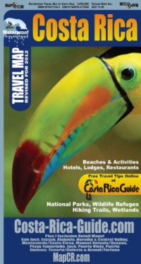 Waterproof Travel Map of Costa Rica Waterproof Travel Map of Costa Rica