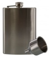 SE - Hip Flask and Funnel Set - Stainless Steel, 8 oz.