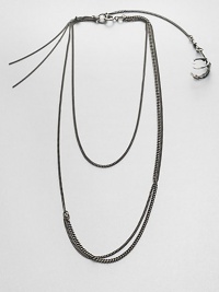 Edgy link chains in various lengths and sizes accented with an unique bird claw detail. SilverLength, about 23.6Spring ring closureImported Edgy link chains in various lengths and sizes accented with an unique bird claw detail. SilverLength, about 23.6Spring ring closureImported