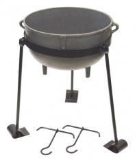 Bayou Classic CI-7404, 4-Gal. Cast Iron Jambalaya Pot, Tripod Stand with Foot Pads, and 2 Lift Hooks Bayou Classic CI-7404, 4-Gal. Cast Iron Jambalaya Pot, Tripod Stand with Foot Pads, and 2 Lift Hooks