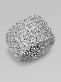EXCLUSIVELY AT SAKS. Ornate Spanish influenced design studded with glittering crystals.Crystal Rhodium plated Width, about 1½ Diameter, about 2½ Hinged closure Imported EXCLUSIVELY AT SAKS. Ornate Spanish influenced design studded with glittering crystals.Crystal Rhodium plated Width, about 1½ Diameter, about 2½ Hinged closure Imported