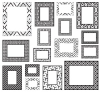 Jonathan Adler WallPops WPK0197 Black/White Frame Kit Wall Applique Jonathan Adler WallPops WPK0197 Black/White Frame Kit Wall Applique