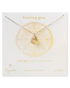 Elegant and effervescent, this delicate Dogeared pendant features a specially faceted stone, hand-wrapped to provide a soft touch of color.
