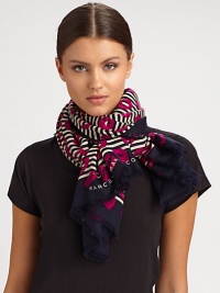 A puckered up lip print and bold stripes lend a flirty touch to this ultra-soft wool wrap.Wool43 X 63Dry cleanImported A puckered up lip print and bold stripes lend a flirty touch to this ultra-soft wool wrap.Wool43 X 63Dry cleanImported