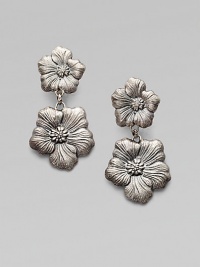 This two drop style features a beautifully, graduated design. Sterling silverDrop, about 2½Post and clip backMade in Italy This two drop style features a beautifully, graduated design. Sterling silverDrop, about 2½Post and clip backMade in Italy