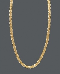 Nothing expresses elegance more than a gold necklace chain. Made of 14k gold, chain features an intricate faceted design. Approximate length: 24 inches. Nothing expresses elegance more than a gold necklace chain. Made of 14k gold, chain features an intricate faceted design. Approximate length: 24 inches.