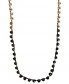 Lucky Brand sets the tone - twice - with this strand necklace. Crafted from gold-tone mixed metal and semi-precious reconstituted calcite, the necklace gives wearers double the color palette. Approximate length: 33-1/2 inches.