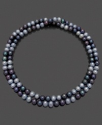 Strike a romantic mood with this lovely necklace of deep-sea blue cultured freshwater pearls (7-8 mm). Approximate length: 36 inches. Strike a romantic mood with this lovely necklace of deep-sea blue cultured freshwater pearls (7-8 mm). Approximate length: 36 inches.