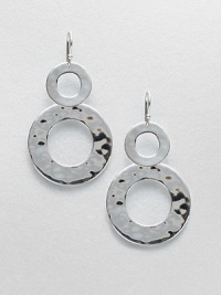 A chic and sleek style in hammered sterling silver drop design. Sterling silverDrop, about 2.1Hook backImported 