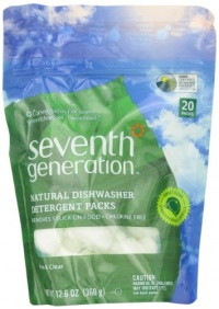 Seventh Generation Auto Dish Pacs, Free and Clear, 20-Count, Packaging May Vary Seventh Generation Auto Dish Pacs, Free and Clear, 20-Count, Packaging May Vary