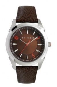 Ted Baker Men's TE1086 Quality Time Round Red Analog Numerals Watch Ted Baker Men's TE1086 Quality Time Round Red Analog Numerals Watch