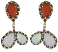 Elizabeth and James Thorns Sterling Silver with Tri-Color Stones Drop Earrings Elizabeth and James Thorns Sterling Silver with Tri-Color Stones Drop Earrings