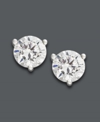 Round out your look with the perfect finishing touch. These versatile and glamorous stud earrings highlight certified, round-cut diamonds (2 ct. t.w.) set in 14k white gold. Approximate diameter: 6-1/2 mm. Round out your look with the perfect finishing touch. These versatile and glamorous stud earrings highlight certified, round-cut diamonds (2 ct. t.w.) set in 14k white gold. Approximate diameter: 6-1/2 mm.