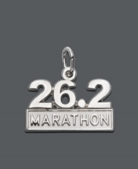Celebrate the ultimate test of endurance. Rembrandt charm features a 26.2 Marathon design crafted in sterling silver. Approximate drop: 3/4 inch.