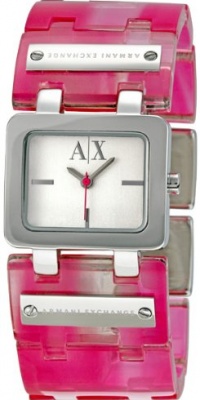 Armani Exchange Pink Plastic Strap Ladies Watch AX3109 Armani Exchange Pink Plastic Strap Ladies Watch AX3109