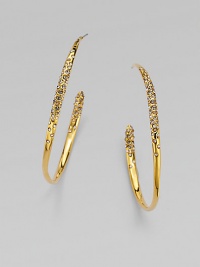 This simply chic design will add a little sparkle to any look. Swarovski crystalsGoldtoneLength, about 2Surgical steel post backImported This simply chic design will add a little sparkle to any look. Swarovski crystalsGoldtoneLength, about 2Surgical steel post backImported