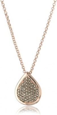 Judith Jack Sterling Silver and Rose Gold-Plated Tear Pendant