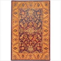 Safavieh GJ250C Handmade Burgundy and Gold Hand-spun Wool Round Area Rug, 6-Feet Safavieh GJ250C Handmade Burgundy and Gold Hand-spun Wool Round Area Rug, 6-Feet