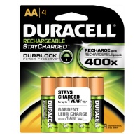 Duracell Rechargeables StayCharged AA Batteries, 4-Count Duracell Rechargeables StayCharged AA Batteries, 4-Count