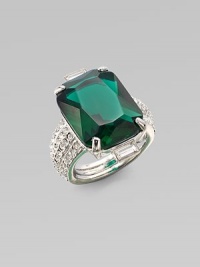 A large faceted rhinestone with a pavé accented shank. BrassGlass stonesWidth, about ½Imported A large faceted rhinestone with a pavé accented shank. BrassGlass stonesWidth, about ½Imported