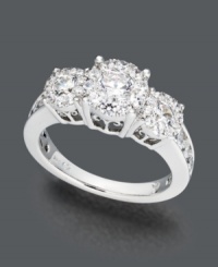Capture the moment with breathtaking sparkle. Prestige Unity's stunning engagement ring features round-cut diamonds (2 ct. t.w.) set in 14k white gold. Capture the moment with breathtaking sparkle. Prestige Unity's stunning engagement ring features round-cut diamonds (2 ct. t.w.) set in 14k white gold.