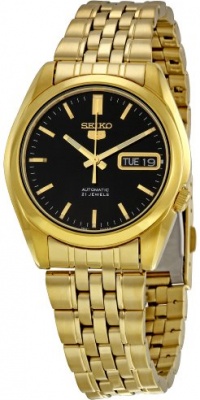 Seiko Men's SNK368 Series 5 Gold Tone Stainless Steel Bracelet Watch Seiko Men's SNK368 Series 5 Gold Tone Stainless Steel Bracelet Watch