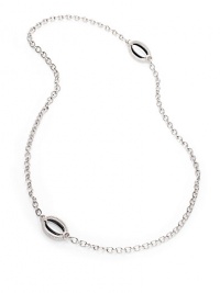THE LOOKOver-sized link details Enamel accents Rhodium-plated sterling silver settingTHE MEASUREMENTLength, about 42ORIGINImported THE LOOKOver-sized link details Enamel accents Rhodium-plated sterling silver settingTHE MEASUREMENTLength, about 42ORIGINImported