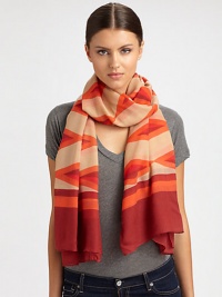 Ultra-soft, lightweight wool wrap is adorned with brilliant stripes.Wool51 X 70Dry cleanImported Ultra-soft, lightweight wool wrap is adorned with brilliant stripes.Wool51 X 70Dry cleanImported