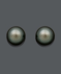 A single pearl in a luscious hue creates a lovely face-framing illusion. Stud earrings feature cultured Tahitian pearls (8-9 mm) set in 14k gold. A single pearl in a luscious hue creates a lovely face-framing illusion. Stud earrings feature cultured Tahitian pearls (8-9 mm) set in 14k gold.