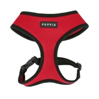 Authentic Puppia Soft Dog Harness, Red - Medium Authentic Puppia Soft Dog Harness, Red - Medium