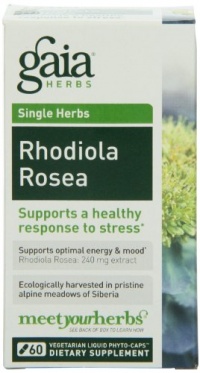 Gaia Herbs Rhodiola Rosea, 60 Liquid Phyto-Capsules Gaia Herbs Rhodiola Rosea, 60 Liquid Phyto-Capsules