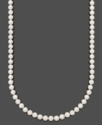 Create a look of instant glamour. Put on the perfect last-minute touch with Belle de Mer's A+ Akoya cultured pearls (8-8-1/2 mm) set in 14k gold. Approximate length: 22 inches. Create a look of instant glamour. Put on the perfect last-minute touch with Belle de Mer's A+ Akoya cultured pearls (8-8-1/2 mm) set in 14k gold. Approximate length: 22 inches.