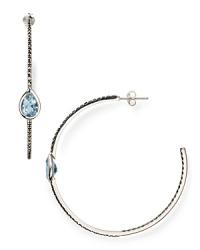 Add prismatic sparkle to your accessorizing mantra with this pair of silver and crystal hoop earrings from Judith Jack. In a just-right size with delicate in-set detailing, this pair epitomizes easy chic. Add prismatic sparkle to your accessorizing mantra with this pair of silver and crystal hoop earrings from Judith Jack. In a just-right size with delicate in-set detailing, this pair epitomizes easy chic.