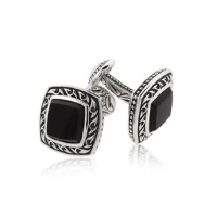 Scott Kay Mens Sterling Silver Sparta Engraved Cufflinks Scott Kay Mens Sterling Silver Sparta Engraved Cufflinks