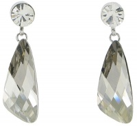 Asymmetrical Crystal Drop Swarovski Elements Crystal Earrings (Clear) Asymmetrical Crystal Drop Swarovski Elements Crystal Earrings (Clear)