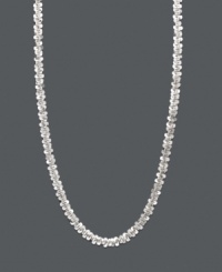 A simple, elegant chain to complement any ensemble. This faceted 14k white gold chain is the perfect addition to your accessory collection. Approximate length: 24 inches. A simple, elegant chain to complement any ensemble. This faceted 14k white gold chain is the perfect addition to your accessory collection. Approximate length: 24 inches.